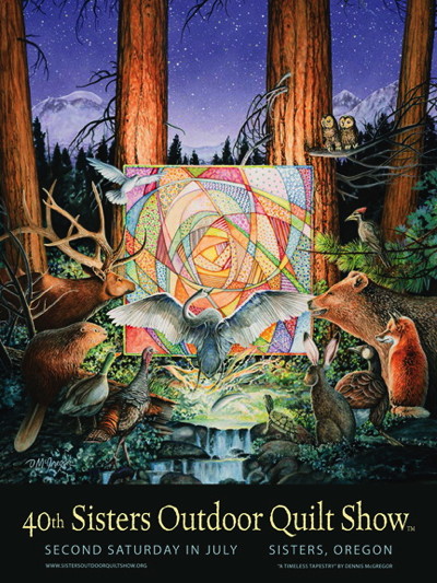 2015 sisters outdoor quilt show poster by dennis mcgregor