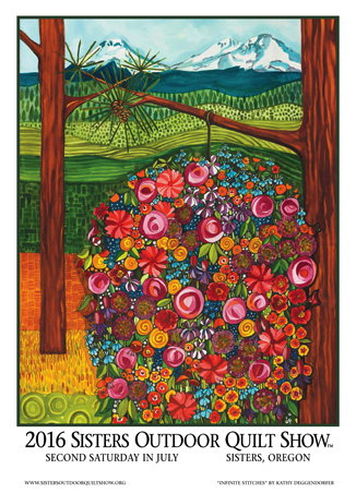 2015 sisters outdoor quilt show poster by dennis mcgregor