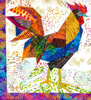 rooster  pieced pattern by ann shaw